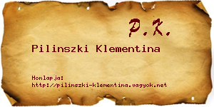 Pilinszki Klementina névjegykártya